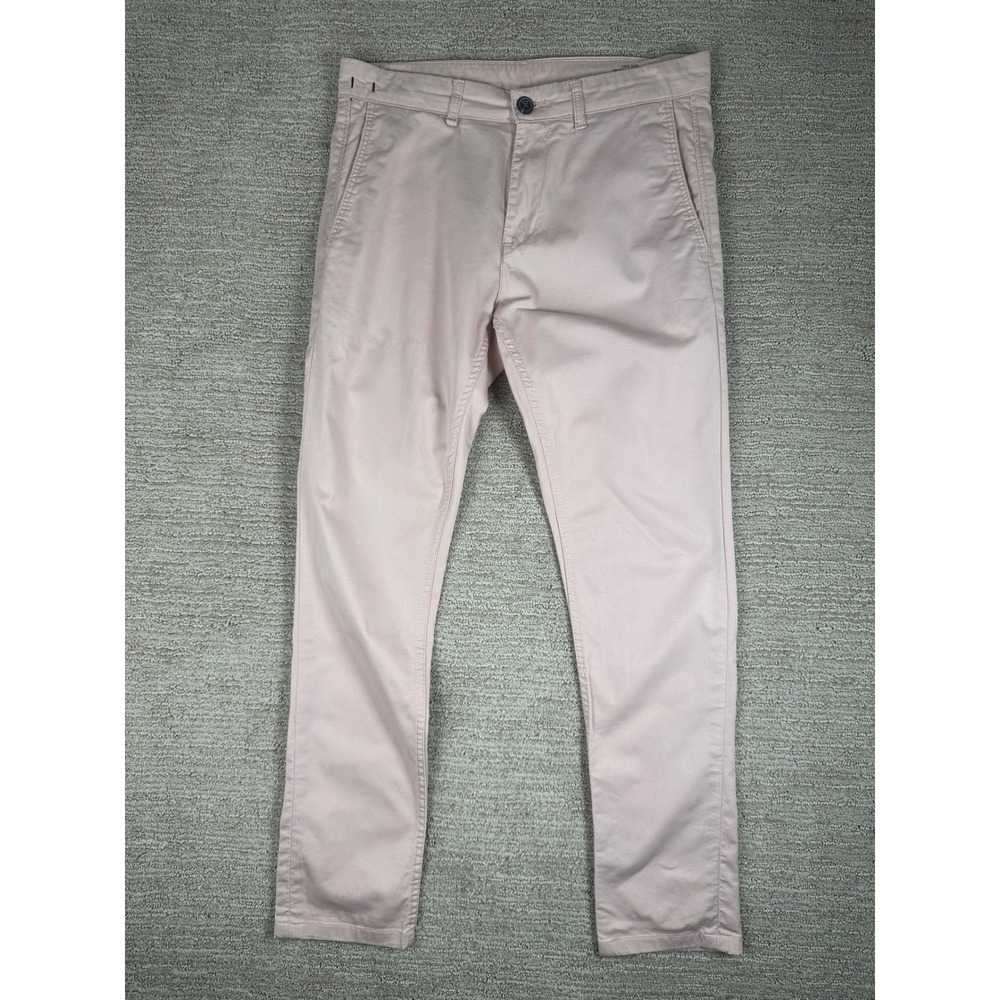 Zara Man Basic Collection Light Pink Slim Fit Chino Pants Mens Size 29 US 36 EUR